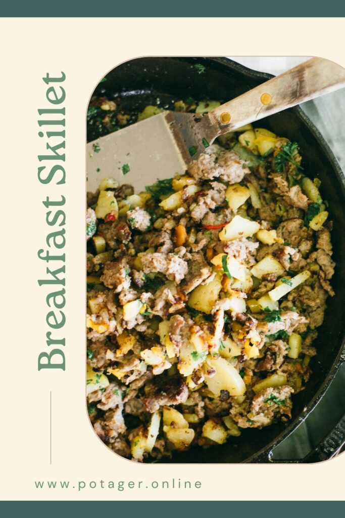 Pinnable image of a Breakfast Skillet